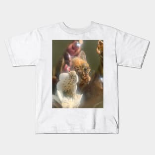 Honey Bee on A Water Plant Kids T-Shirt